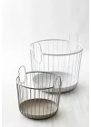 Sepet, metal, açık gri, 40,6 cm