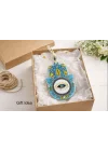Seramik Nazar Duvar Süsü – Fatma Eli (Hamsa) | 13 cm El Yapımı | Kapı Girişi & Salon Dekoru | Anlamlı Hediye