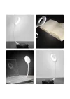 Sesle Kontrol 3 Renk Işık Modlu Akrobat USB LED Kitap Okuma Işığı, USB Gece Işığı Lambası, 20 LED, Sesle Kontrol Masası Işığı, Ses Komutları Açıklamada Mevcuttur