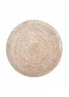 Set de table rond rotin Blanc