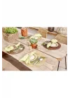 Set de table rond rotin Blanc