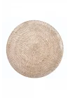 Set de table rond rotin Blanc