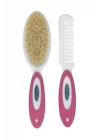 Sevi Bebe Naturel Fırça Tarak Pembe