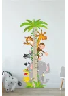 Sevimli Hayvanlar Temalı Boy Ölçer Duvar