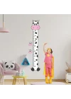 Sevimli İnek Boy Ölçer Sticker - Bebek ve Çocuk Odası Boy Cetveli