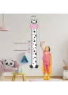 Sevimli İnek Boy Ölçer Sticker - Bebek ve Çocuk Odası Boy Cetveli