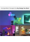Shapes Ultra Black Altıgen Başlangıç ​​Kiti, 9 Akıllı RGBW LED Paneli – 16 Milyon Renk, Modüler Wi-Fi İç Mekan Duvar Aydınlatması; Alexa, Google ve Apple ile Uyumlu