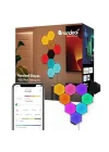 Shapes Ultra Black Altıgen Başlangıç ​​Kiti, 9 Akıllı RGBW LED Paneli – 16 Milyon Renk, Modüler Wi-Fi İç Mekan Duvar Aydınlatması; Alexa, Google ve Apple ile Uyumlu