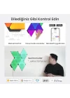 Shapes Ultra Siyah Üçgen Başlangıç ​​Seti, 9 Adet Akıllı RGBW Üçgen LED Panel – Modüler Wi-Fi Duvar Aydınlatması (16 Milyon Renk), Alexa, Google ve Apple ile Uyumlu