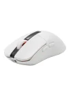 Sharper RGB Işıklı Kablosuz Gaming Oyucu Mouse 12000 DPI, Ultra Hafif, Bluetooth + 2.4G Kablosuz + Kablolu, Huano Silent Switch Tıklama, PAW3311 Sensör, 400mAh Batarya, Beyaz Gamer Faresi