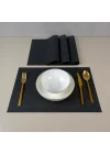 Shine Black 4 Parça Amerikan Servis 30x45 cm