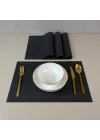 Shine Black 4 Parça Amerikan Servis 30x45 cm