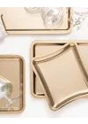 Shiny Metal Sunum Tepsisi Gold
