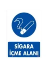 Mey İthalat® Sigara İçme Alanı Uyarı Levhassı 25x35 KOD: 450