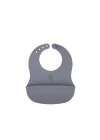 Silicone Baby Bib - Silikon Mama Önlüğü, Gri
