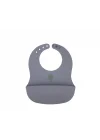 Silicone Baby Bib - Silikon Mama Önlüğü, Gri