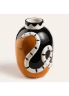 Siming Kahverengi Seramik Vazo 15x14.5x21.5 Cm
