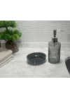 SIVI SABUNLUK VE SABUNLUK 2 Lİ BANYO SETİ GRİ SİYAH