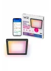 Siyah Akıllı Sıva Üstü RGB Kare Panel Tavan Armatürü 17W