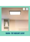 Siyah Akıllı Sıva Üstü RGB Kare Panel Tavan Armatürü 36W