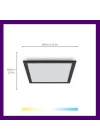 Siyah Akıllı Sıva Üstü RGB Kare Panel Tavan Armatürü 36W