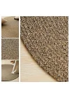 Siyah Kırçıllı Jüt Halı Kilim Ø 120 cm