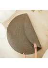 Siyah Kırçıllı Jüt Halı Kilim Ø 120 cm