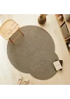 Siyah Kırçıllı Jüt Halı Kilim Ø 120 cm
