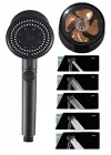 Siyah Turbo Fan Su Tasarruflu Yüksek Basınçlı Duş Başlığı