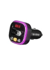 SL-BT306 Çift USB 5V 3.1A Rainbow Işıklı Led Ekran TF Kartlı V5.0 Bluetooth Fm Transmitter