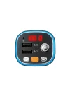 SL-BT306 Çift USB 5V 3.1A Rainbow Işıklı Led Ekran TF Kartlı V5.0 Bluetooth Fm Transmitter