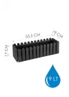 SO-İB02 Antrasit Askılı Balkon Saksı Takım 9 lt No 2