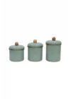 Soft Green Emaye Baharatlık Seti 3lü