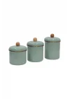 Soft Green Emaye Baharatlık Seti 3lü