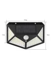 Solar lamba 100 LED PIR hareket sensörlü dış duvar lambası IP65 bahçe teras - 1 adet