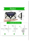 Solar LED Bahçe Lambası, 100 LED Hareket Sensörlü 13x9x5 cm, 3 Modlu Güneş Enerjili Solar Lamba, Dış Mekan Aydınlatma, Duvar Montajlı