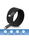 Solid 100W 5A PD2.0 Type C to Type C Hızlı Şarj ve Data Kablosu 2 Metre Halat Örgülü Space Gray LVA-TCT