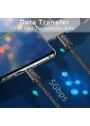 Solid 100W 5A Type C to Type C Hızlı Şarj ve Data Kablosu Halat Örgülü Space Gray MBT (2 Metre)