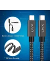 Solid 100W 5A Type C to Type C Hızlı Şarj ve Data Kablosu Halat Örgülü Space Gray MBT (2 Metre)