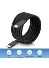 Solid 100W 5A Type C to Type C Hızlı Şarj ve Data Kablosu Halat Örgülü Space Gray MBT (2 Metre)