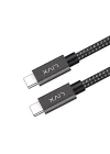 Solid 100W 5A Type C to Type C Hızlı Şarj ve Data Kablosu Halat Örgülü Space Gray MBT (2 Metre)