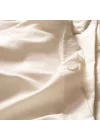 Solıd Krem Çift Kişilik Pamuk Saten Nevresim Seti