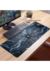 SonicTouch Çip Devre Desenli Kaymaz Gaming Oyuncu Masaüstü Dikişsiz Klavye Mouse Pad 32x70Cm