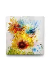 Soyut Ayçiçeği Tablosu - 80x80cm