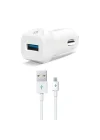 SpeedCharger QC 3.0 Type-C 120cm Kablolu Araç Şarj Aleti - Beyaz (2CKQC01C)