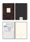 Spiralli Süresiz Planlayıcı Ajanda Kahverengi Zebra- 15x21