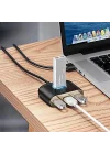 Square round 4in1 USB HUB Adaptör (USB3.0 TO USB3.0*1+USB2.0*3) 1m, Siyah