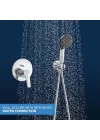Start 250 - Duş Sistemi (250 mm Duş Başlığı 1 Püskürtme Türü, El Duşu 2 Püskürtme, Evrensel Montaj Kutusu, 150 cm Duş Hortumu), Yuvarlak, Krom, 25292000