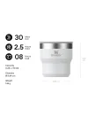 Stay-Hot Termos Bardak 0.29 Litre - Beyaz (Frost) | Paslanmaz Çelik