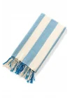 Striped Peştemal Banyo Havlusu Plaj Havlusu Mavi